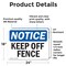 Signmission Keep Off Fence, 24 in W x Rectangle, Vinyl Decal OS-2PACK-NS-D-1824-L-13820 - alternate 2